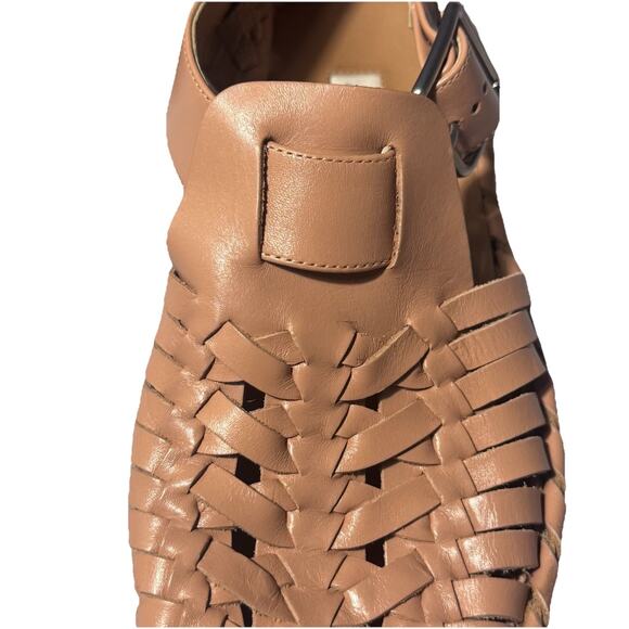 $1160 JIL SANDER Womens 36 US 6 Leather Woven Calfskin Gladiator Sandals Blush - Picture 8 of 10